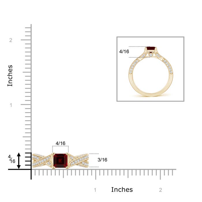 AAA - Garnet / 1.83 CT / 14 KT Yellow Gold