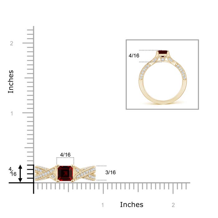 AAAA - Garnet / 1.83 CT / 14 KT Yellow Gold