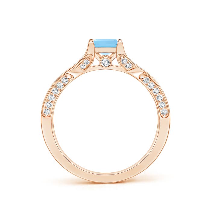 A - Swiss Blue Topaz / 1.1 CT / 14 KT Rose Gold