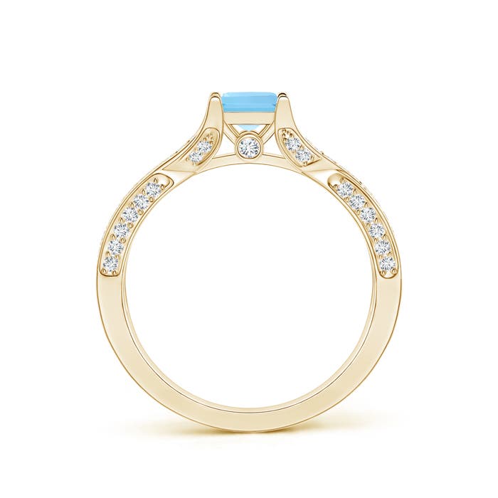 A - Swiss Blue Topaz / 1.1 CT / 14 KT Yellow Gold