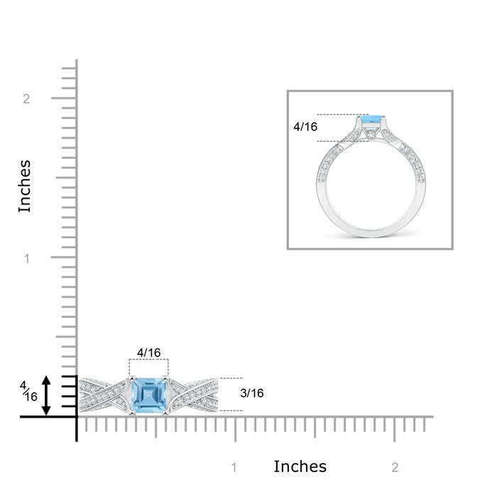 A - Swiss Blue Topaz / 1.78 CT / 14 KT White Gold