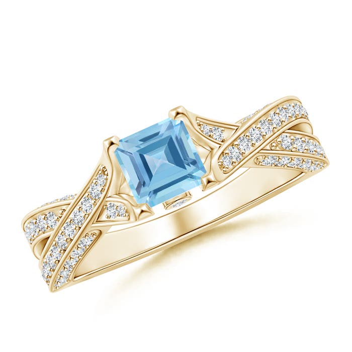 A - Swiss Blue Topaz / 1.78 CT / 14 KT Yellow Gold