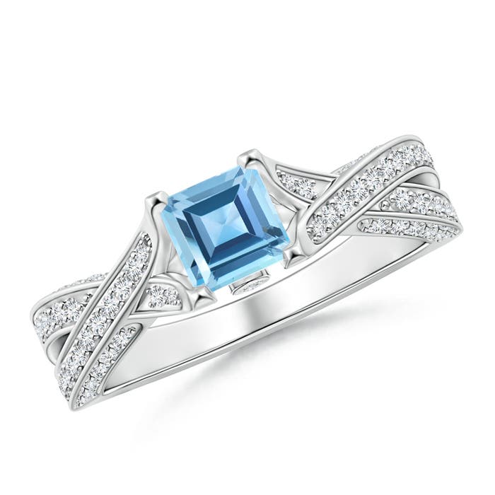 AA - Swiss Blue Topaz / 1.78 CT / 14 KT White Gold