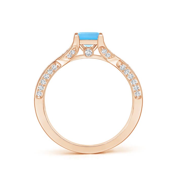 AAA - Swiss Blue Topaz / 1.78 CT / 14 KT Rose Gold