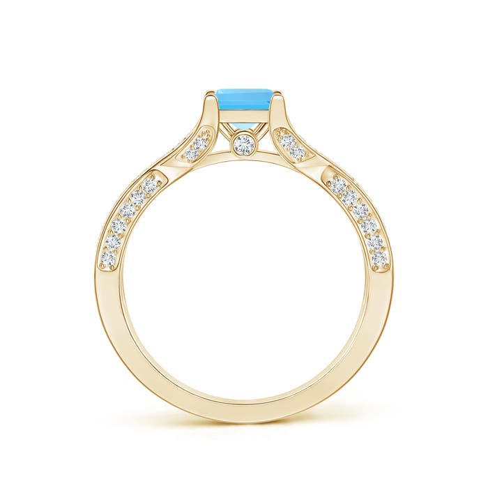 AAA - Swiss Blue Topaz / 1.78 CT / 14 KT Yellow Gold