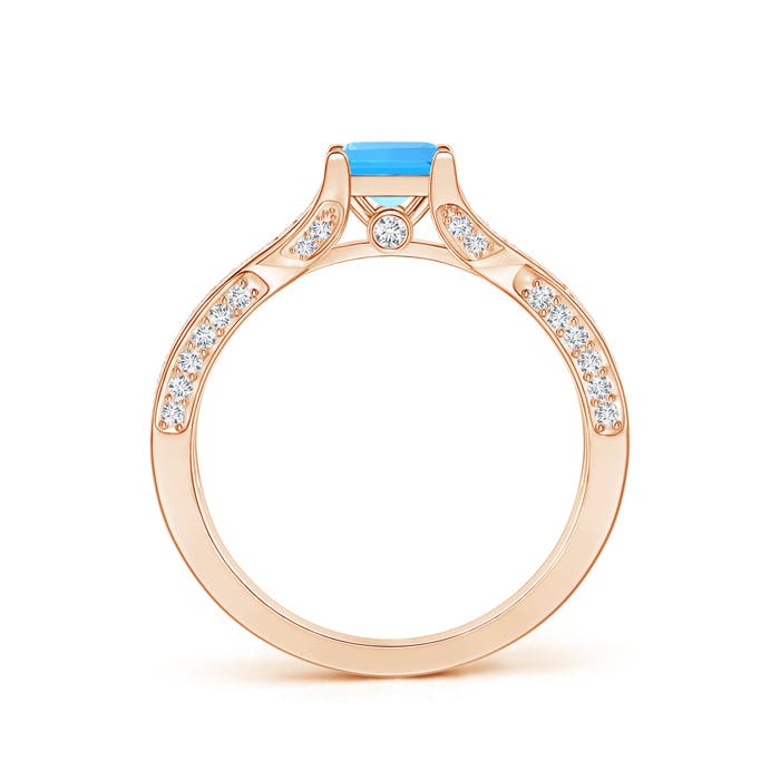 AAAA - Swiss Blue Topaz / 1.78 CT / 14 KT Rose Gold