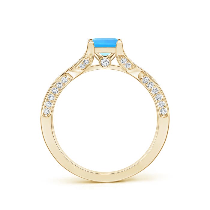 AAAA - Swiss Blue Topaz / 1.78 CT / 14 KT Yellow Gold