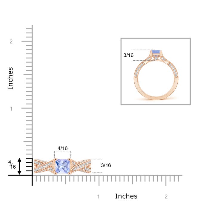 A - Tanzanite / 1.1 CT / 14 KT Rose Gold