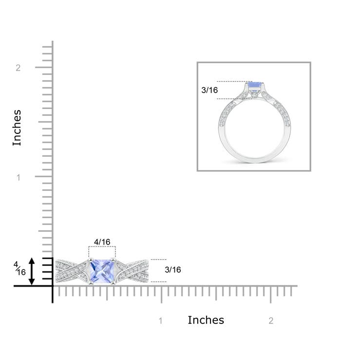 A - Tanzanite / 1.1 CT / 14 KT White Gold