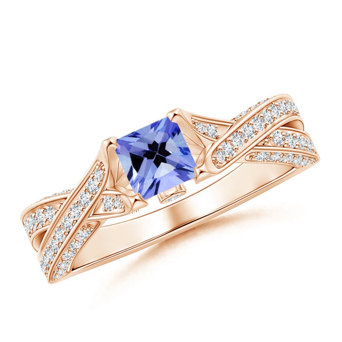 AA - Tanzanite / 1.1 CT / 14 KT Rose Gold