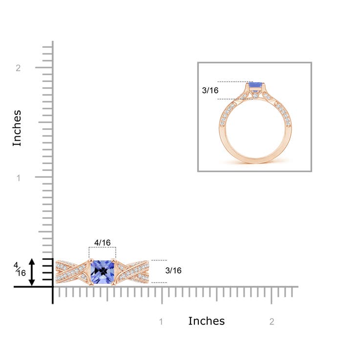 AA - Tanzanite / 1.1 CT / 14 KT Rose Gold