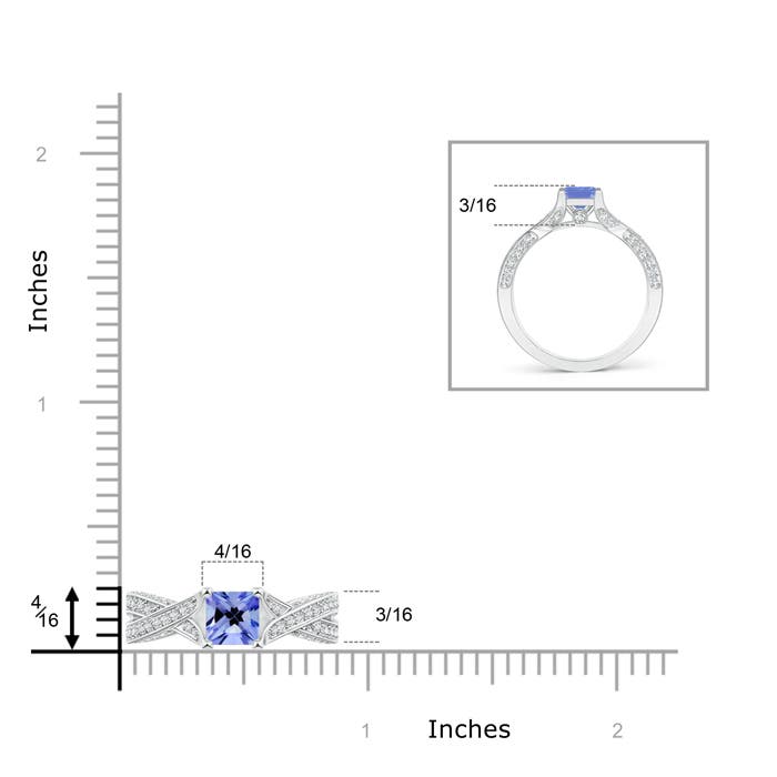 AA - Tanzanite / 1.1 CT / 14 KT White Gold