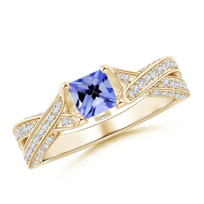 AA - Tanzanite / 1.1 CT / 14 KT Yellow Gold