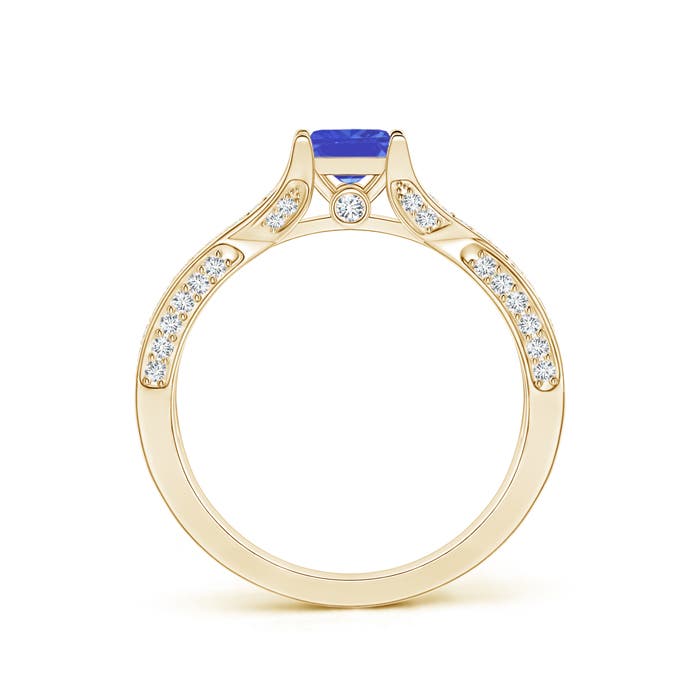 AAA - Tanzanite / 1.1 CT / 14 KT Yellow Gold