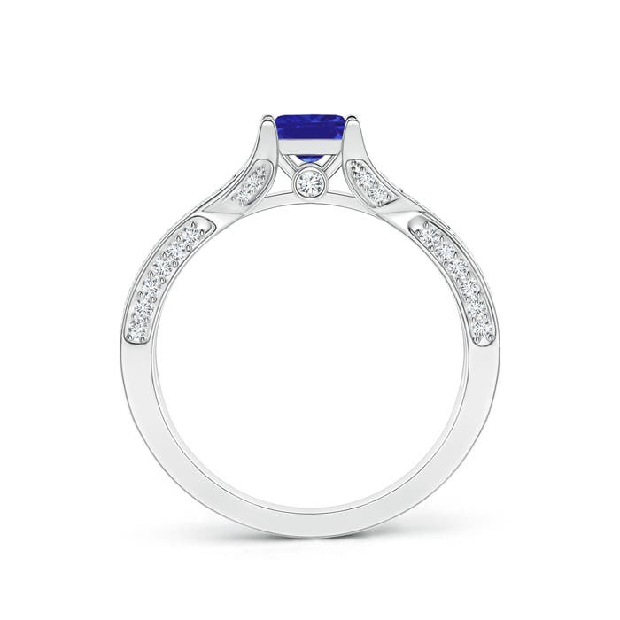 AAAA - Tanzanite / 1.1 CT / 14 KT White Gold