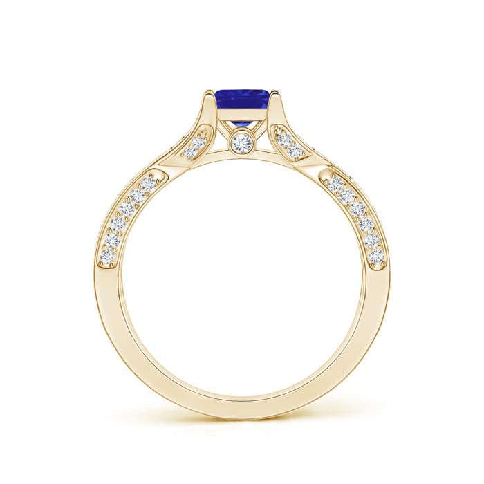 AAAA - Tanzanite / 1.1 CT / 14 KT Yellow Gold