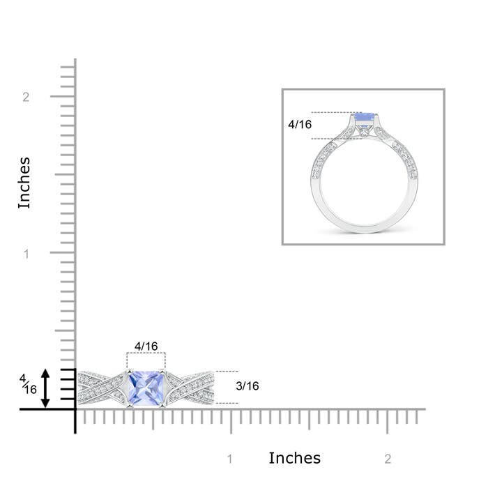 A - Tanzanite / 1.53 CT / 14 KT White Gold