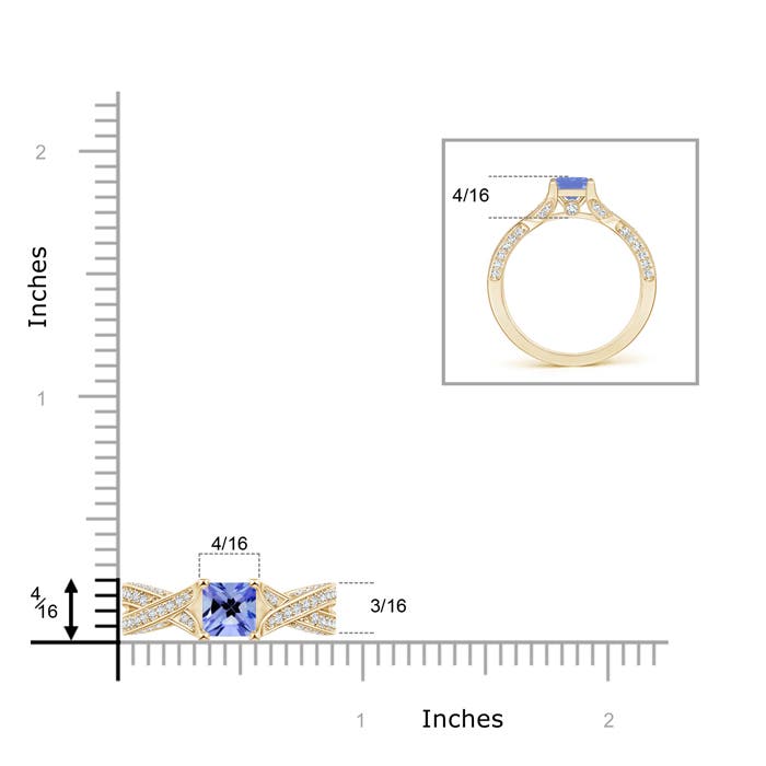 AA - Tanzanite / 1.53 CT / 14 KT Yellow Gold