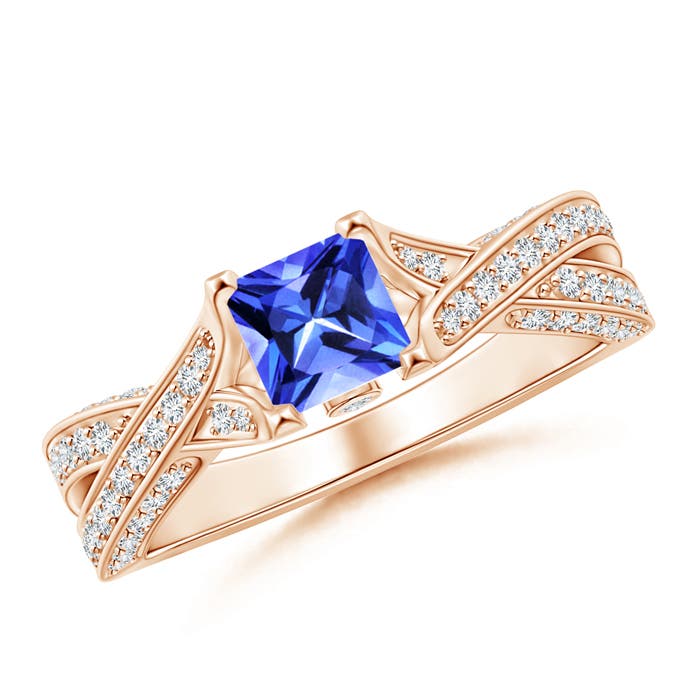 AAA - Tanzanite / 1.53 CT / 14 KT Rose Gold