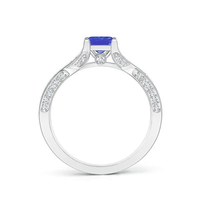 AAA - Tanzanite / 1.53 CT / 14 KT White Gold