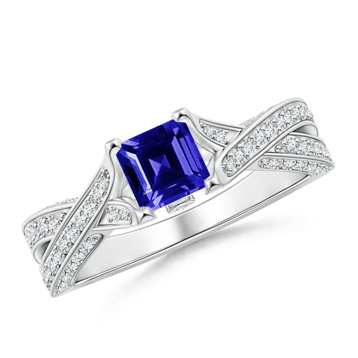 AAAA - Tanzanite / 1.53 CT / 14 KT White Gold