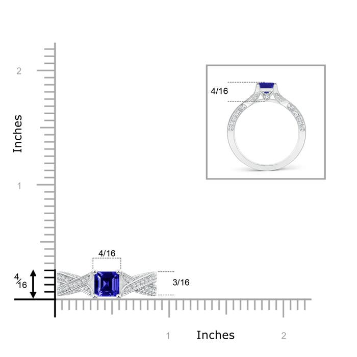 AAAA - Tanzanite / 1.53 CT / 14 KT White Gold