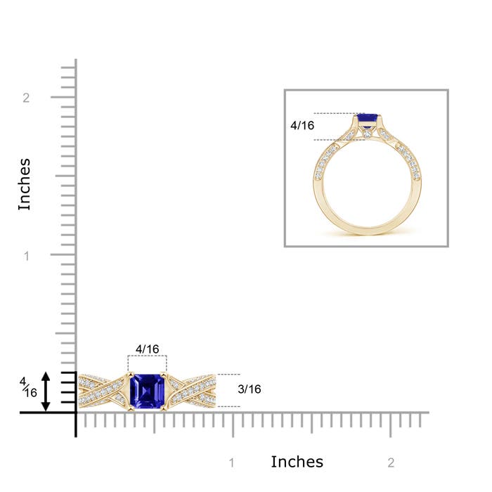 AAAA - Tanzanite / 1.53 CT / 14 KT Yellow Gold