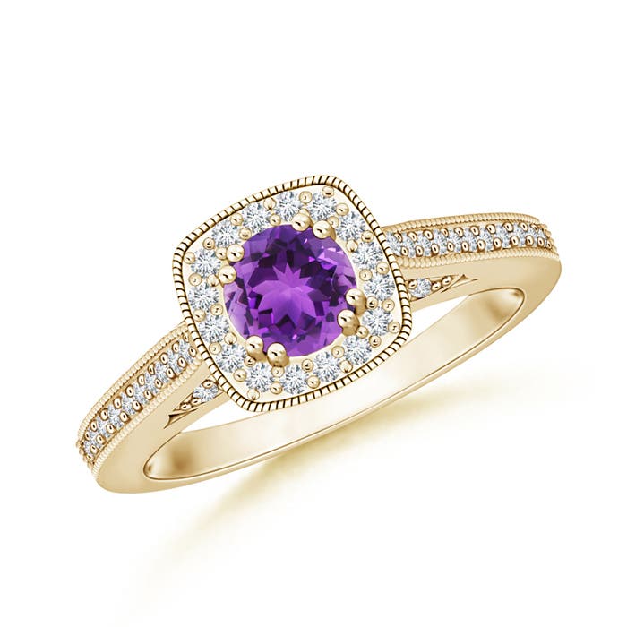 AAA - Amethyst / 0.73 CT / 14 KT Yellow Gold