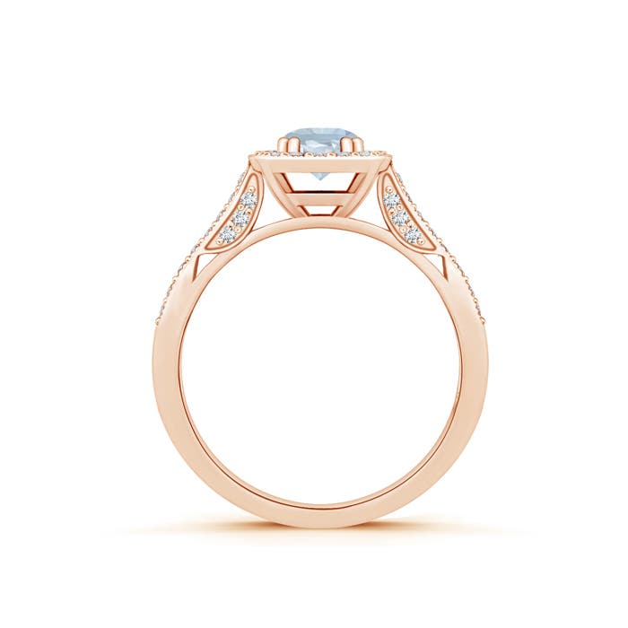 A - Aquamarine / 0.68 CT / 14 KT Rose Gold