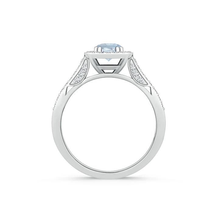 A - Aquamarine / 0.68 CT / 14 KT White Gold