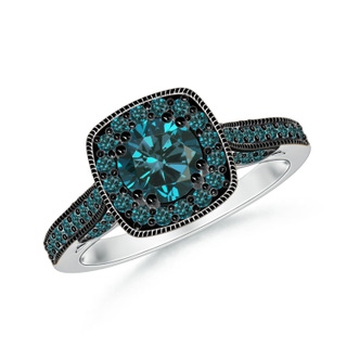 Round AA Enhanced Blue Diamond