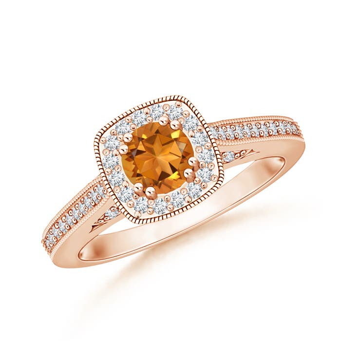 AAA - Citrine / 0.73 CT / 14 KT Rose Gold