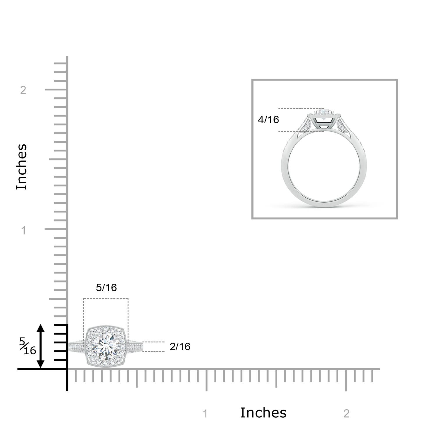 F-G, VS / 0.55 CT / 14 KT White Gold