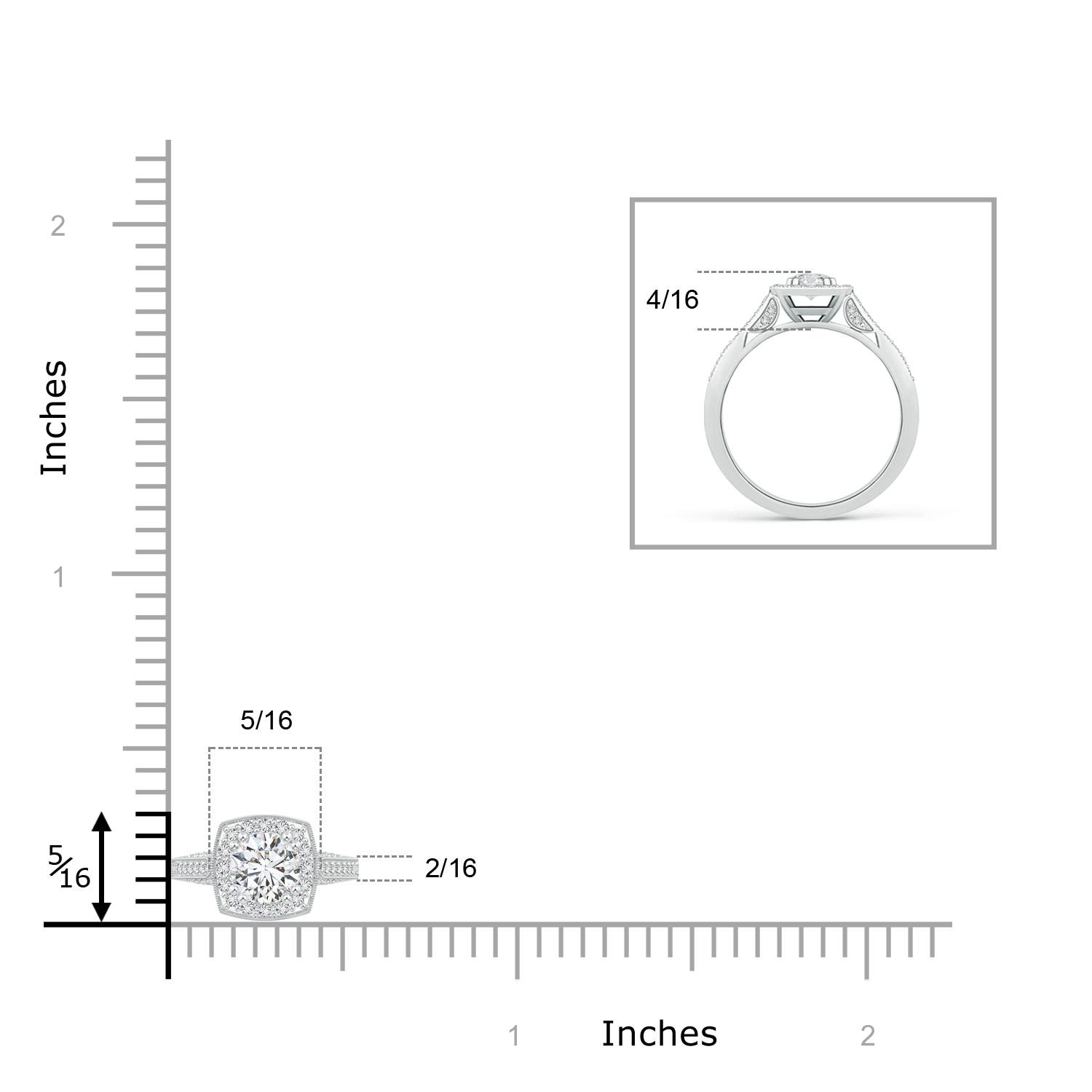 H, SI2 / 0.55 CT / 14 KT White Gold