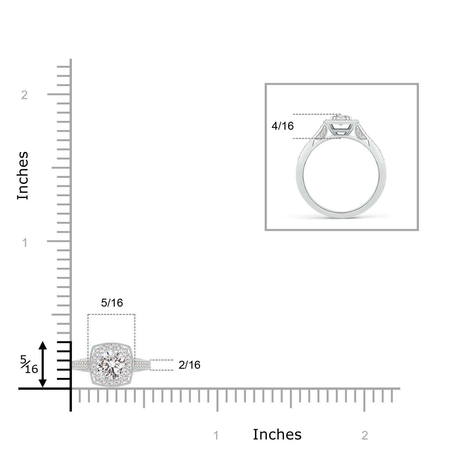 I-J, I1-I2 / 0.55 CT / 14 KT White Gold