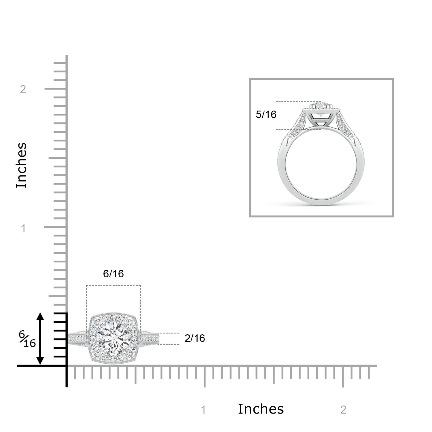 H, SI2 / 1 CT / 14 KT White Gold