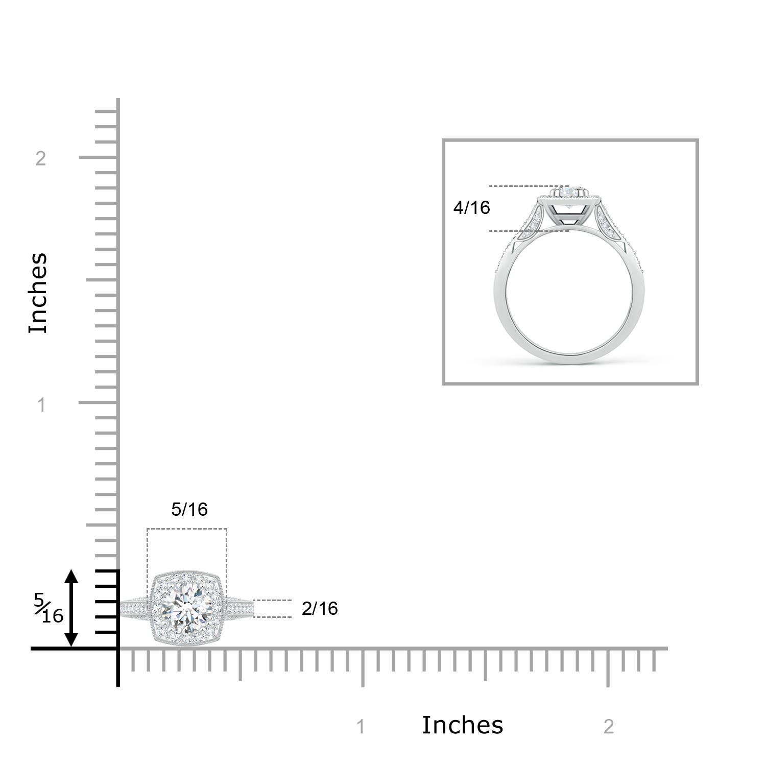 F-G, VS / 0.75 CT / 14 KT White Gold