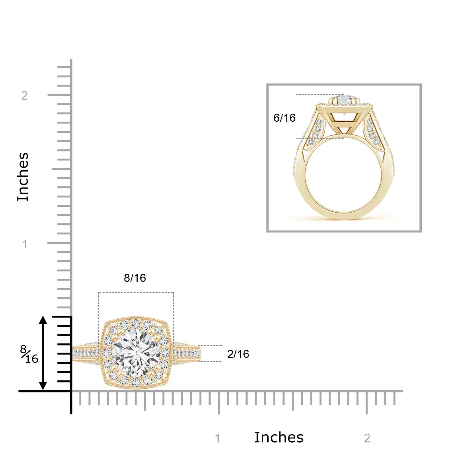 H, SI2 / 1.95 CT / 14 KT Yellow Gold