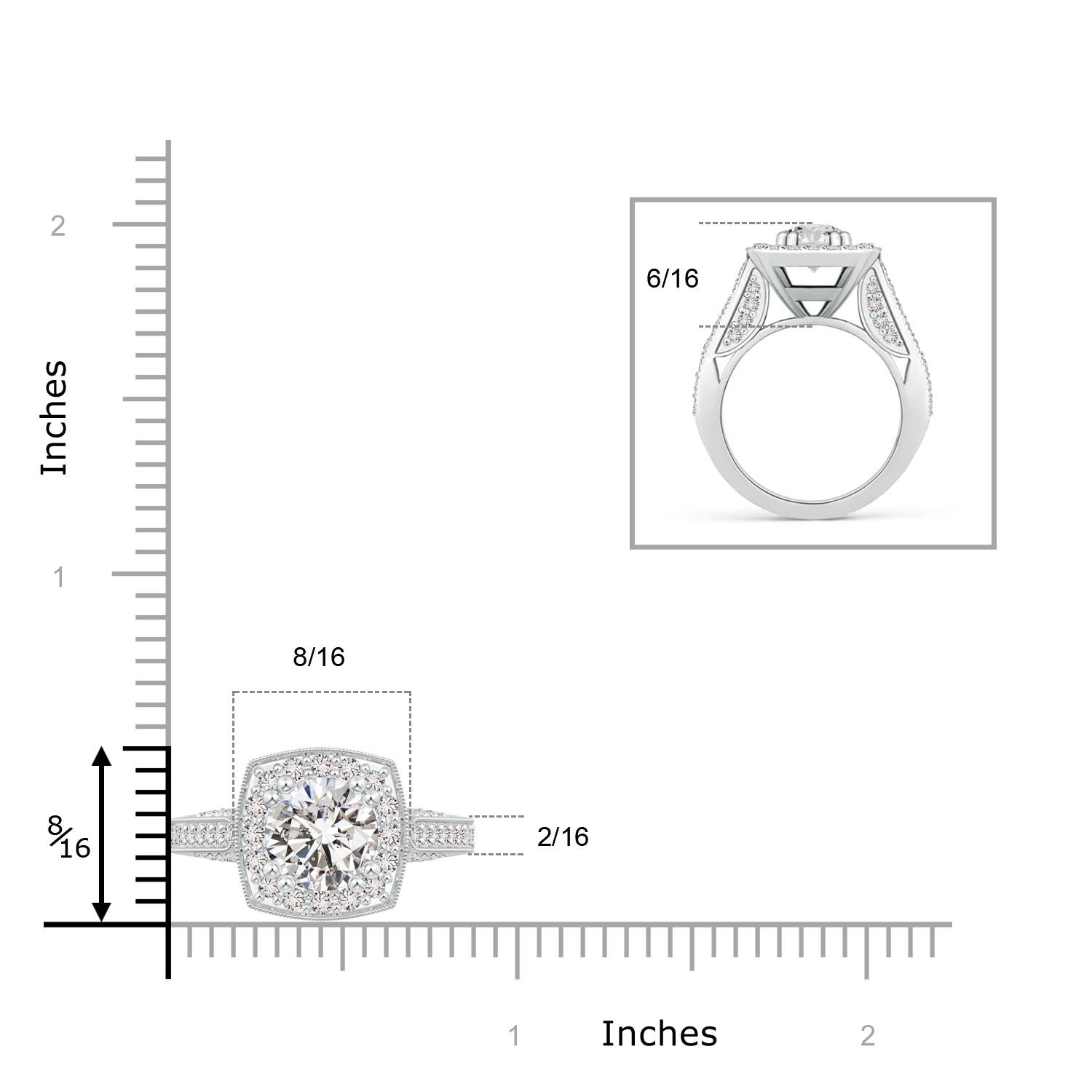 I-J, I1-I2 / 1.95 CT / 14 KT White Gold