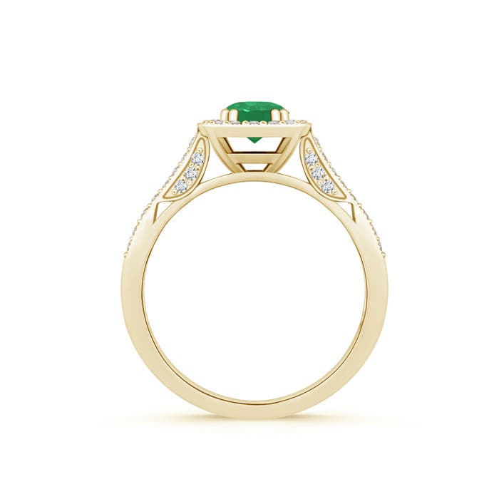 A - Emerald / 0.73 CT / 14 KT Yellow Gold