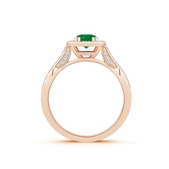 AA - Emerald / 0.73 CT / 14 KT Rose Gold