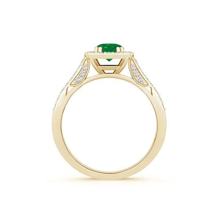 AA - Emerald / 0.73 CT / 14 KT Yellow Gold