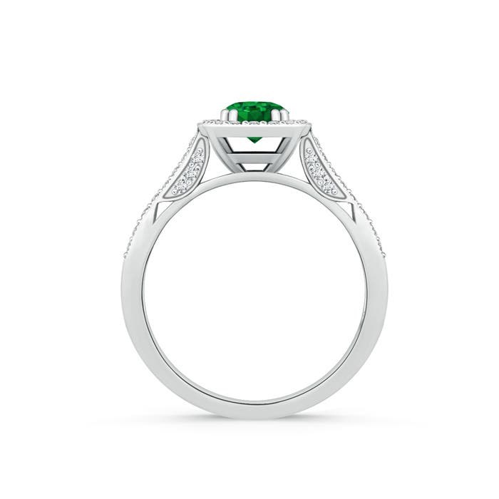 AAAA - Emerald / 0.73 CT / 14 KT White Gold