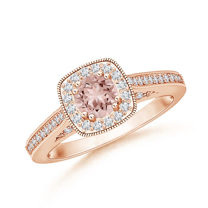 AAAA - Morganite / 0.7 CT / 14 KT Rose Gold