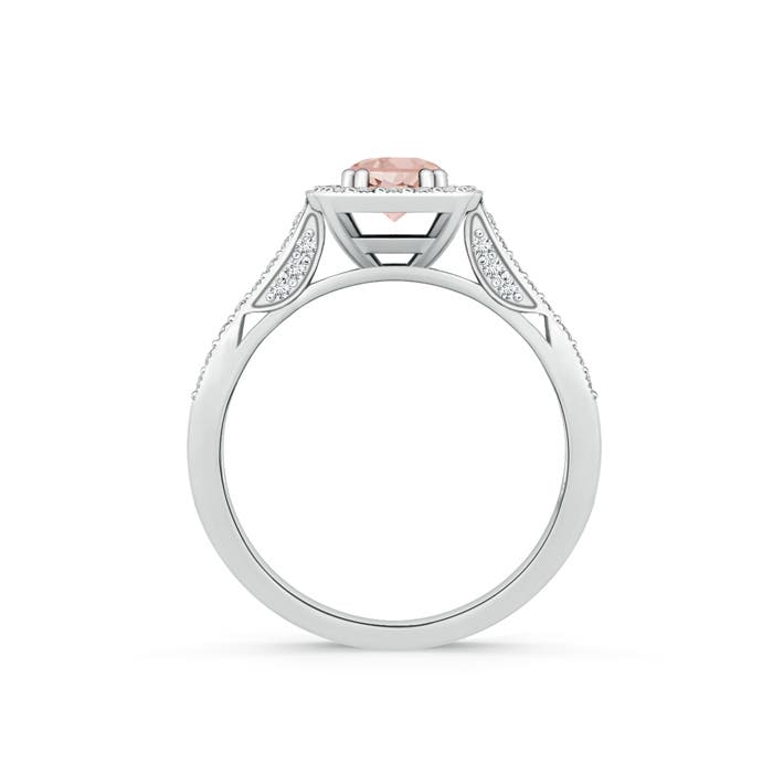 AAAA - Morganite / 0.7 CT / 14 KT White Gold