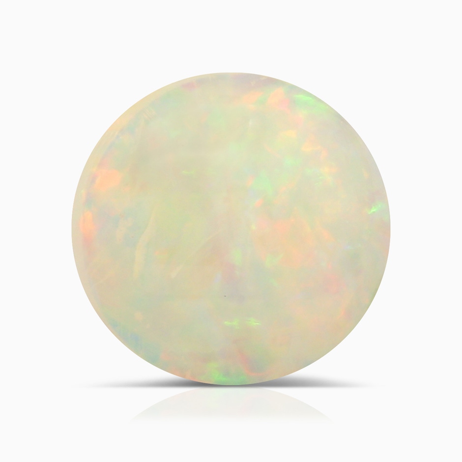 9.24x9.10x3.38mm AAA GIA Certified Round Opal Halo Ring with Milgrain in White Gold side 599