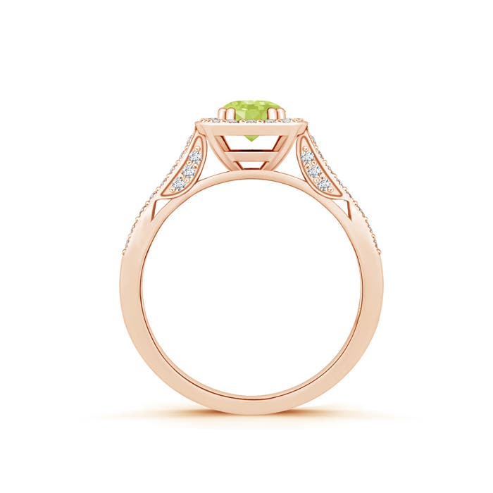 A - Peridot / 0.83 CT / 14 KT Rose Gold