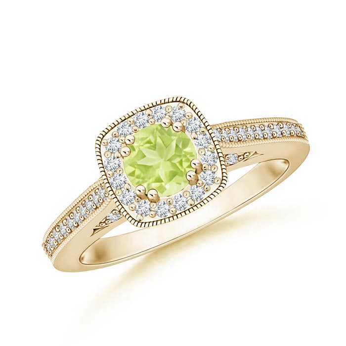 A - Peridot / 0.83 CT / 14 KT Yellow Gold