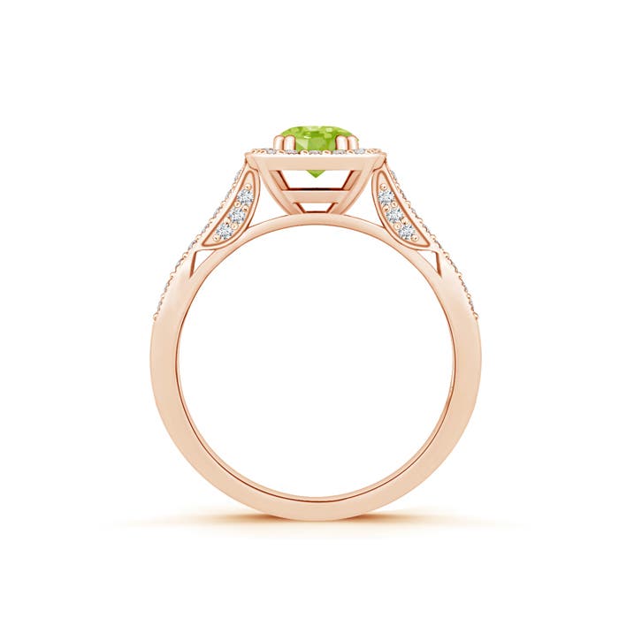 AA - Peridot / 0.83 CT / 14 KT Rose Gold