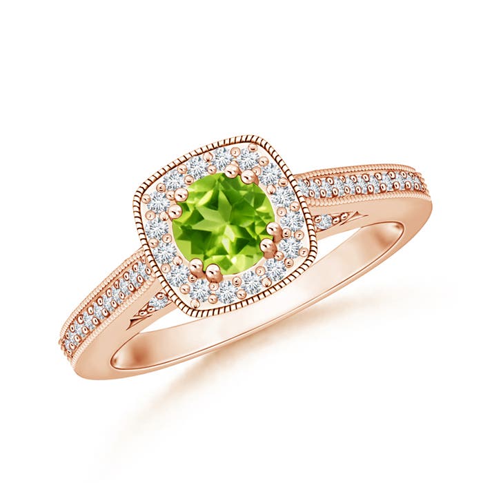 AAA - Peridot / 0.83 CT / 14 KT Rose Gold